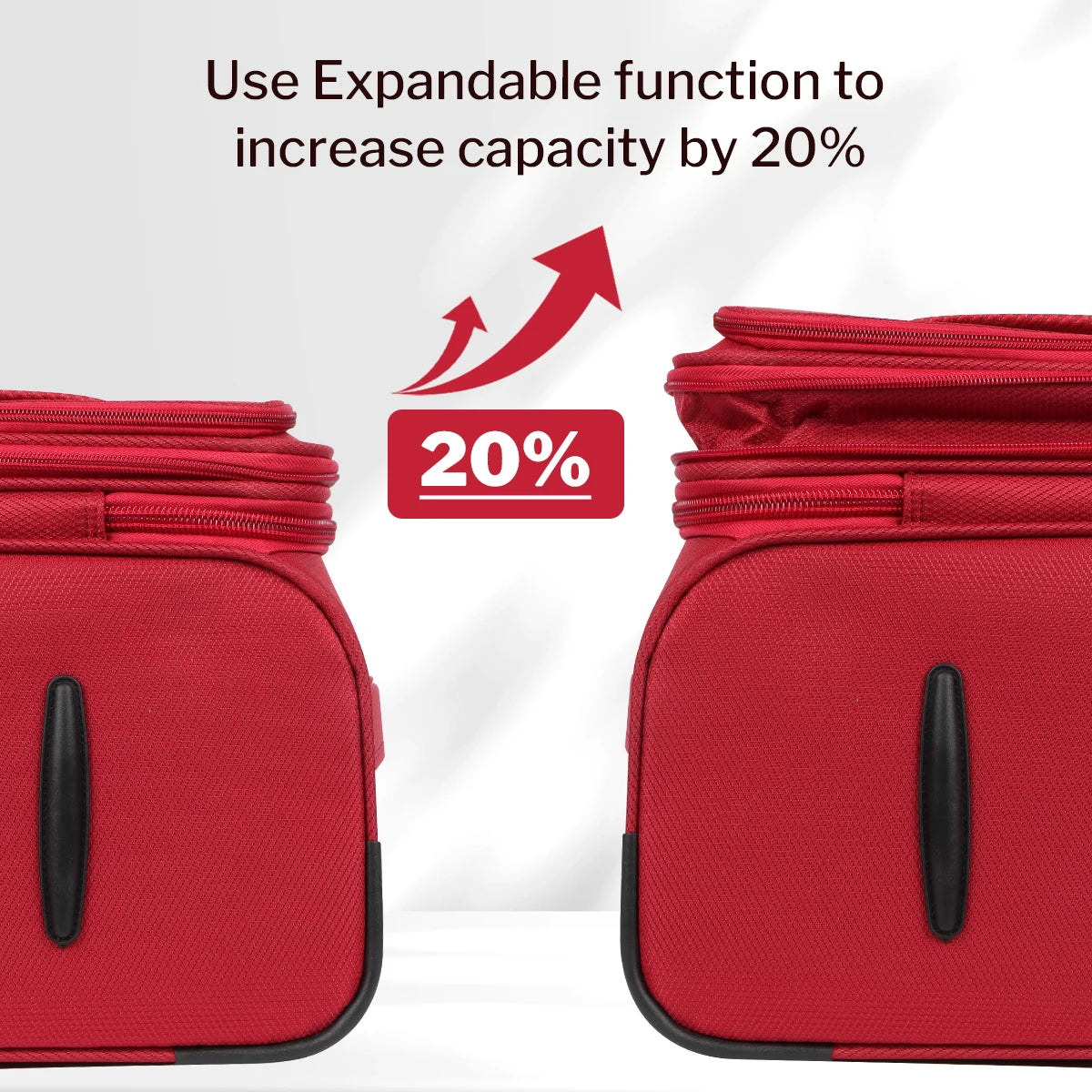 3 Piece Luggage Set Softside Expandable Suitcase with Spinner Wheels & TSA Lock Softshell Lightweight Travel Luggage Set