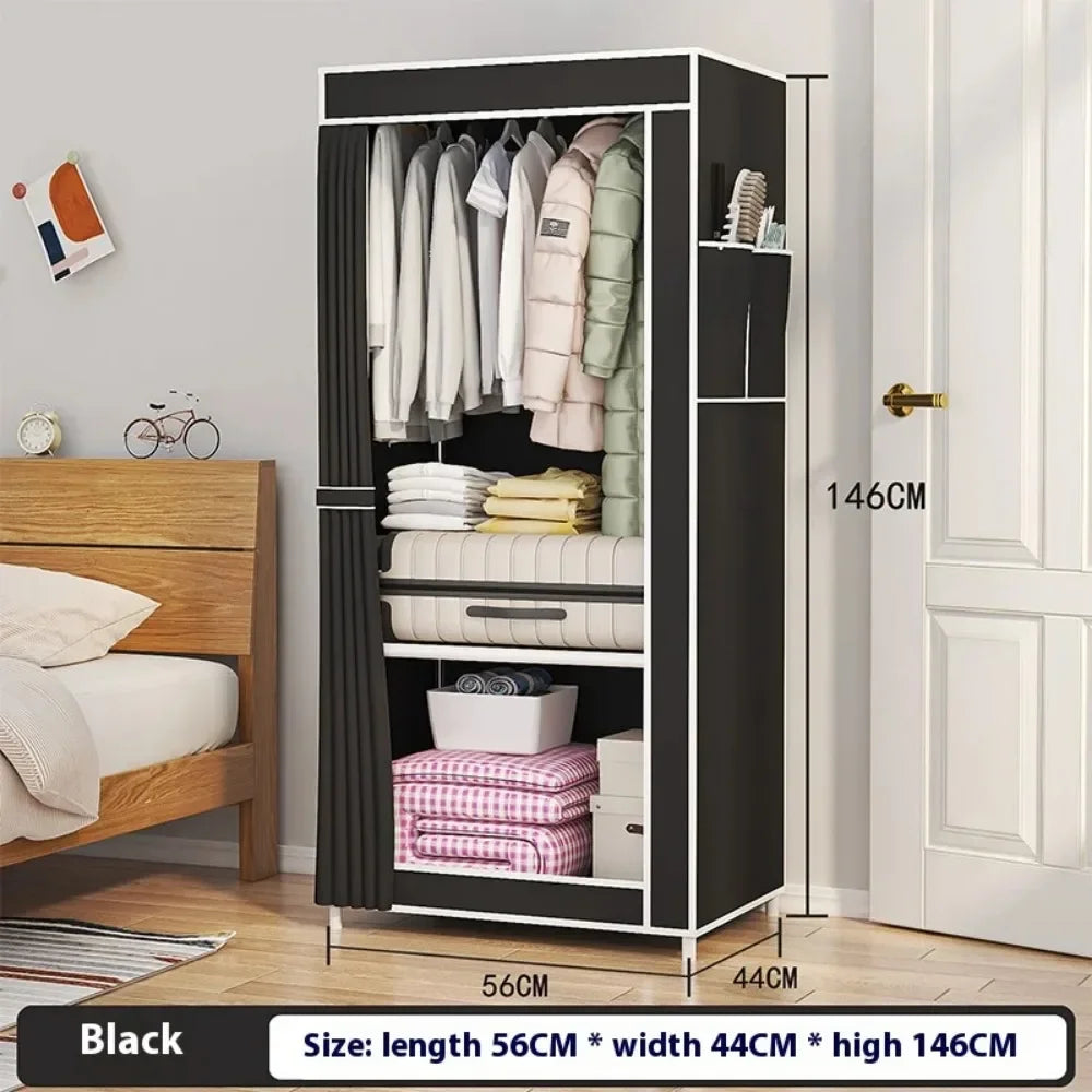 Cloth Wardrobe Enlarged Open Closets Simple Dustproof Large Capacity Portable Folding Cupboard Organizer Clothing Storage Rack