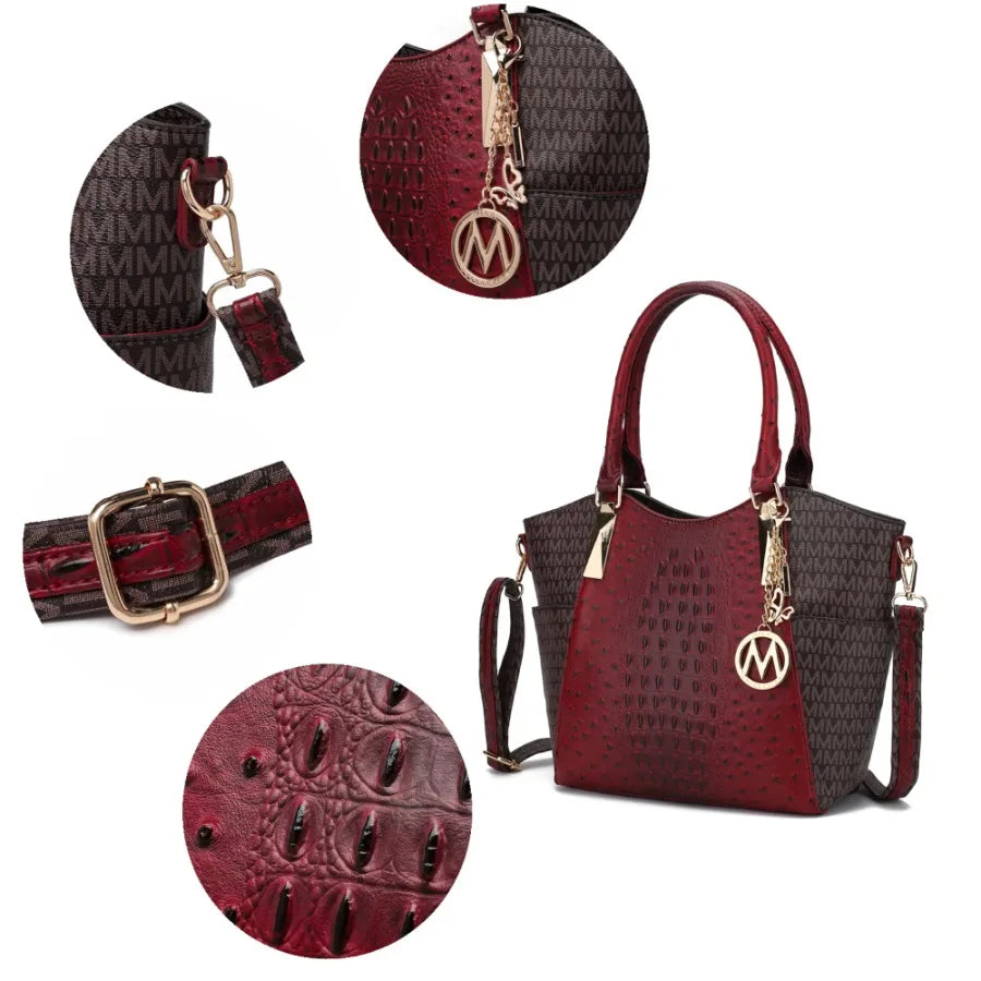 Kristal M Signature Tote Bag Mia k Handbag Large Shoulder Bag Women's Casual Bag