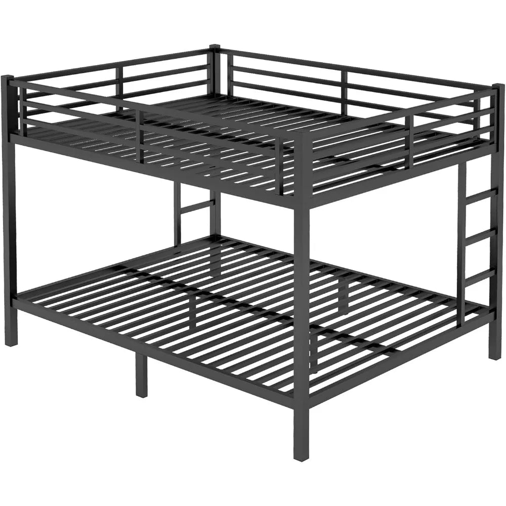 Queen Over Queen Bunk Bed for Adults, Queens Bunk Beds with 2 Ladder and Full Length Guardrail