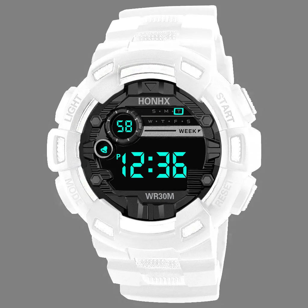 Military Men Watch Men's Digital Watches Sports Electronic Wristwatch 50MM Large Dial Clock Waterproof Sport Watch for Boy Child