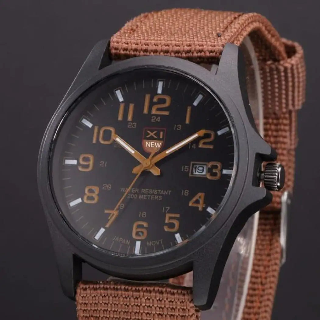 Outdoor Mens Date Stainless Steel Military Sports Analog Quartz Army Wrist Watch relogio masculino watch men часы мужские 2023