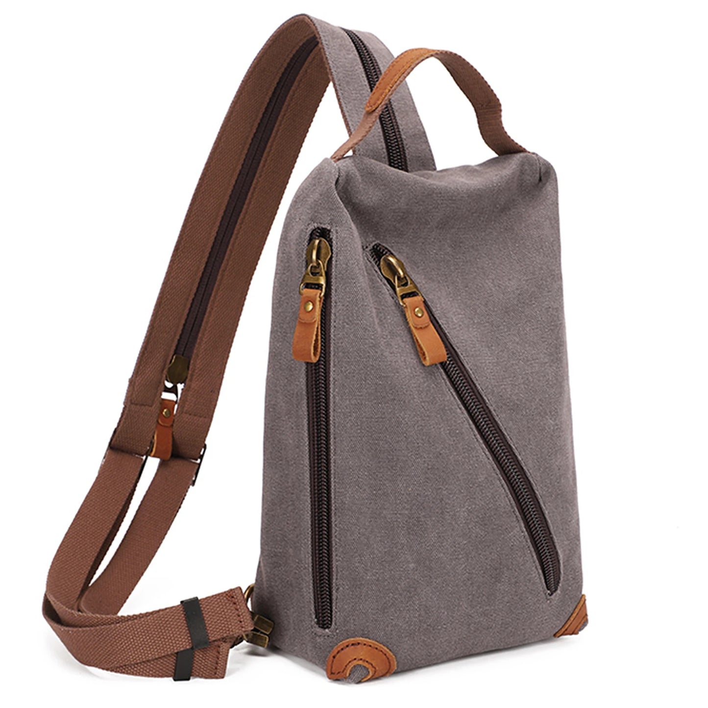 KL928 Canvas Sling Bag - Small Crossbody Backpack Shoulder Casual Daypack Rucksack for Men Women