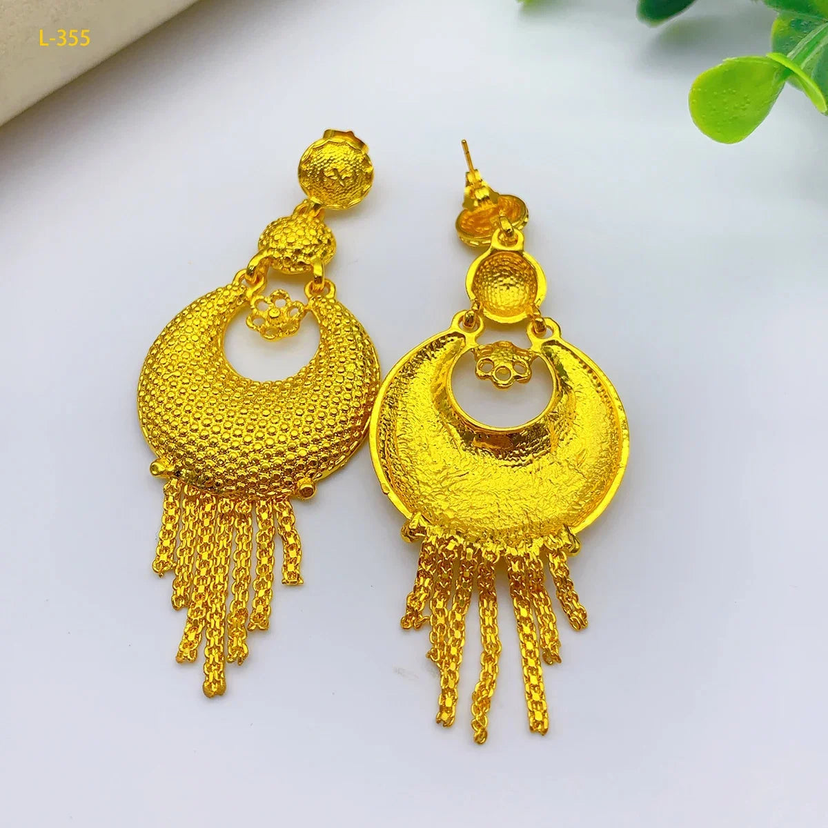 Dubai Jewelry Set For Women 24K Gold Color African Necklace Earrings Indian Nigeria Bridal Wedding Party Jewellery Gifts
