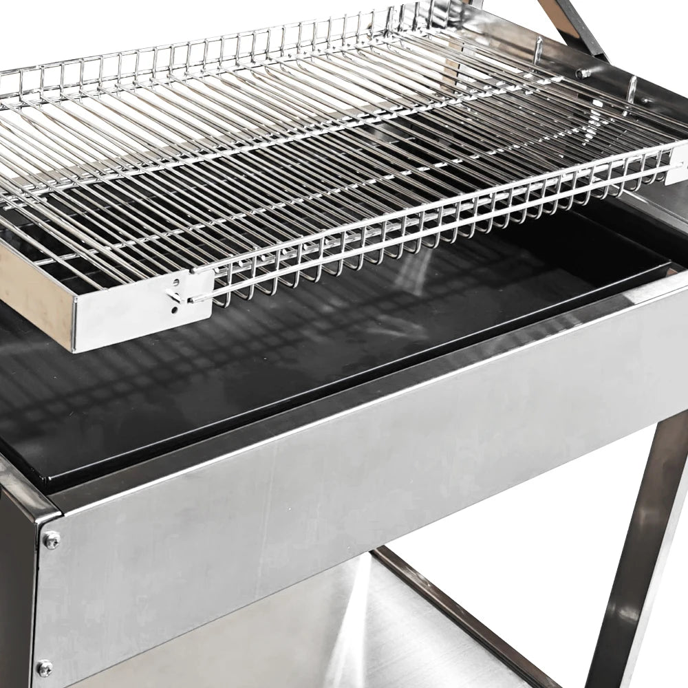 Outdoor Portable Universal Adjustable Folding Stainless Steel Basket Net Rotating Charcoal Flip Meat BBQ Grill