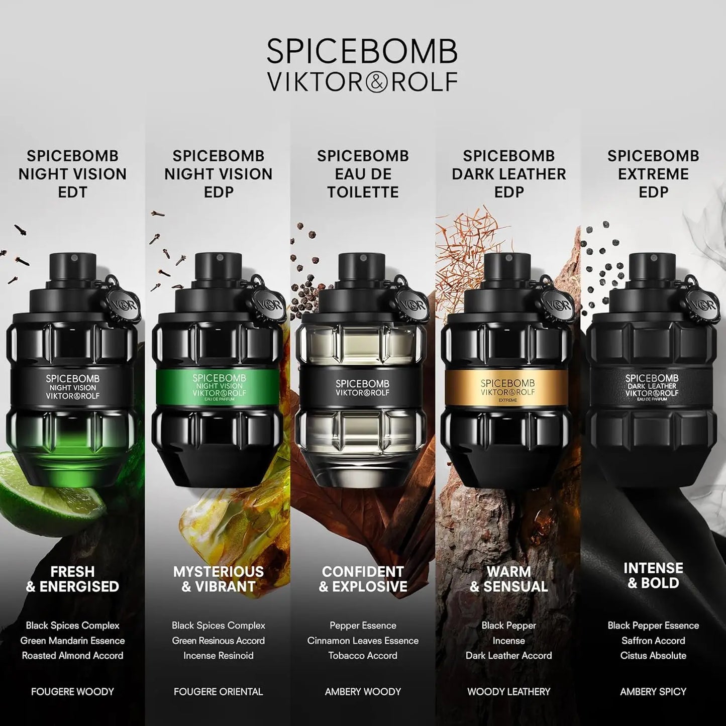 Viktor&Rolf - Spicebomb Extreme Eau De Parfum-Woody & Spice - Cologne for Men - with Notes of Amber & Vanilla Valentine Perfume
