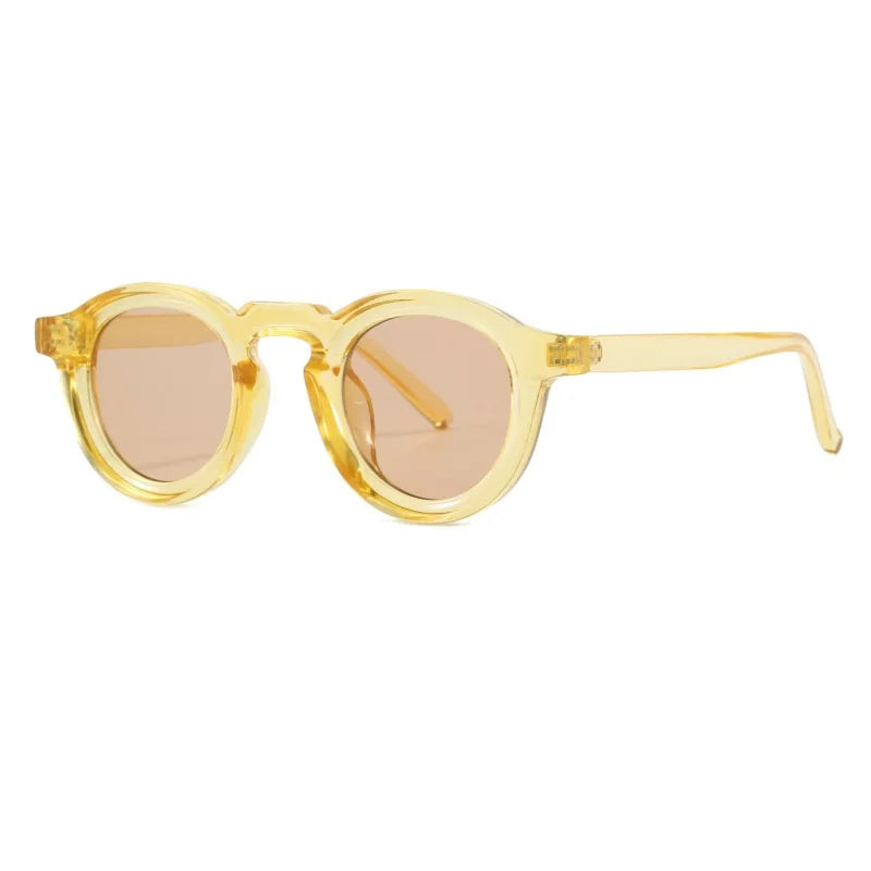 Round Sunglasses Women Men Punk Shades Retro Trending Sun Glasses Clear Lens Frame UV400 Female Oculus Gafas