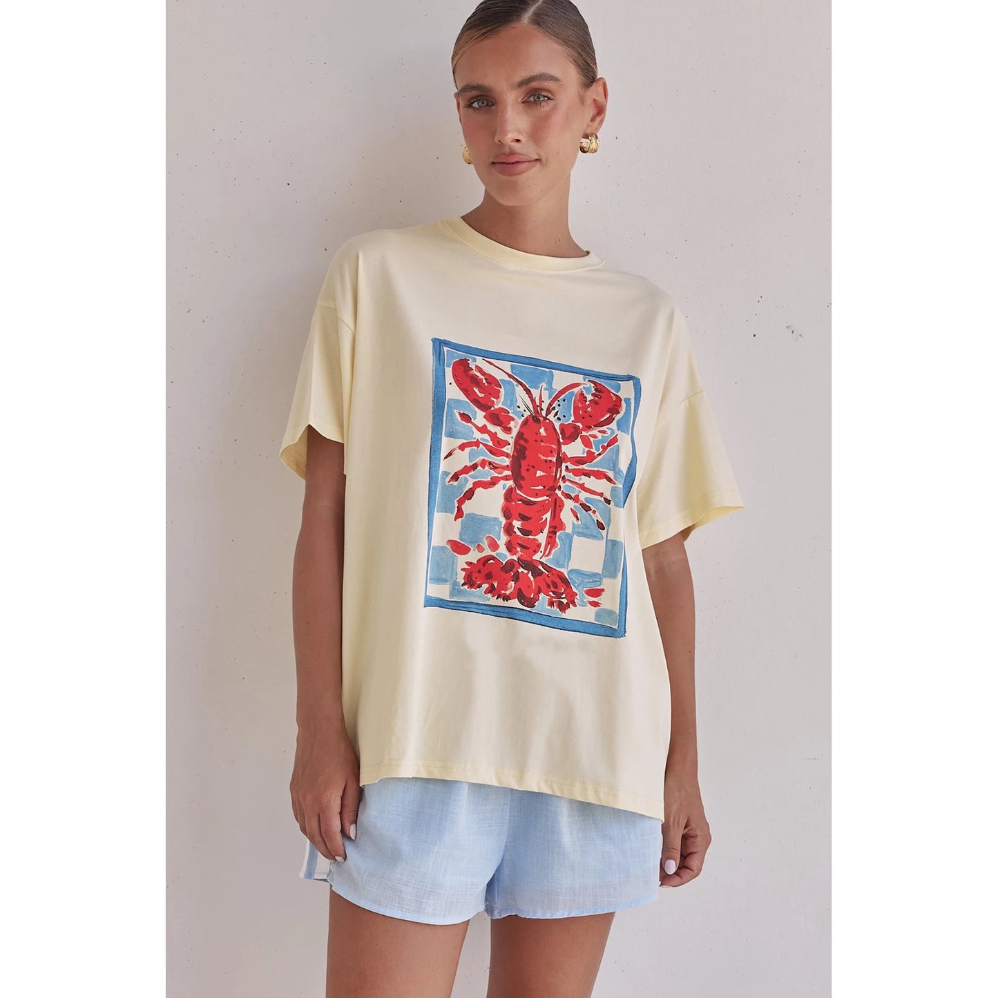 Women s Casual Graphic Tee Funny Letter Print Short Sleeve Round Neck T-Shirt for Summer Beach Vacation Outfit