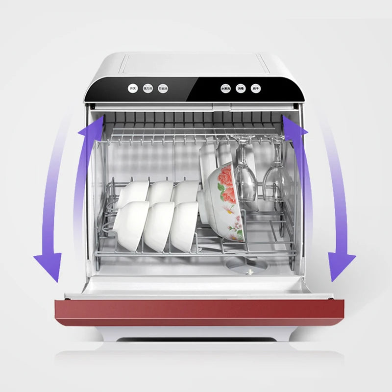 1200W Household Dishwasher Washing Machine Fully automatic Dishwashers Desktop Dish Washers Small Disinfecting Dishwasher Mini