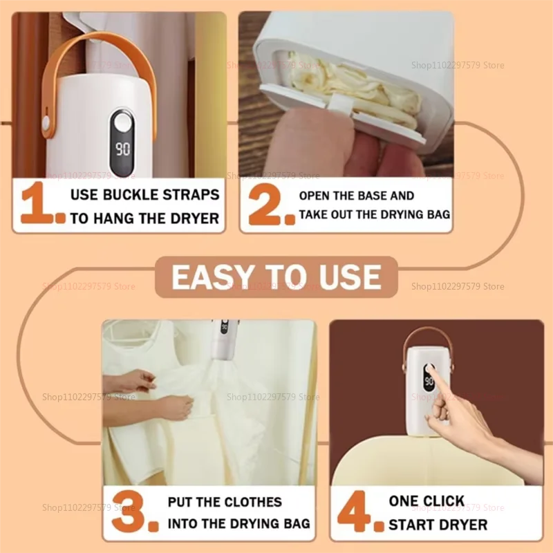 Electric Clothes Dryer Foldable Clothes Dryer for Light Clothes Underwear Baby Clothes for Apartments Travel Dorm RV