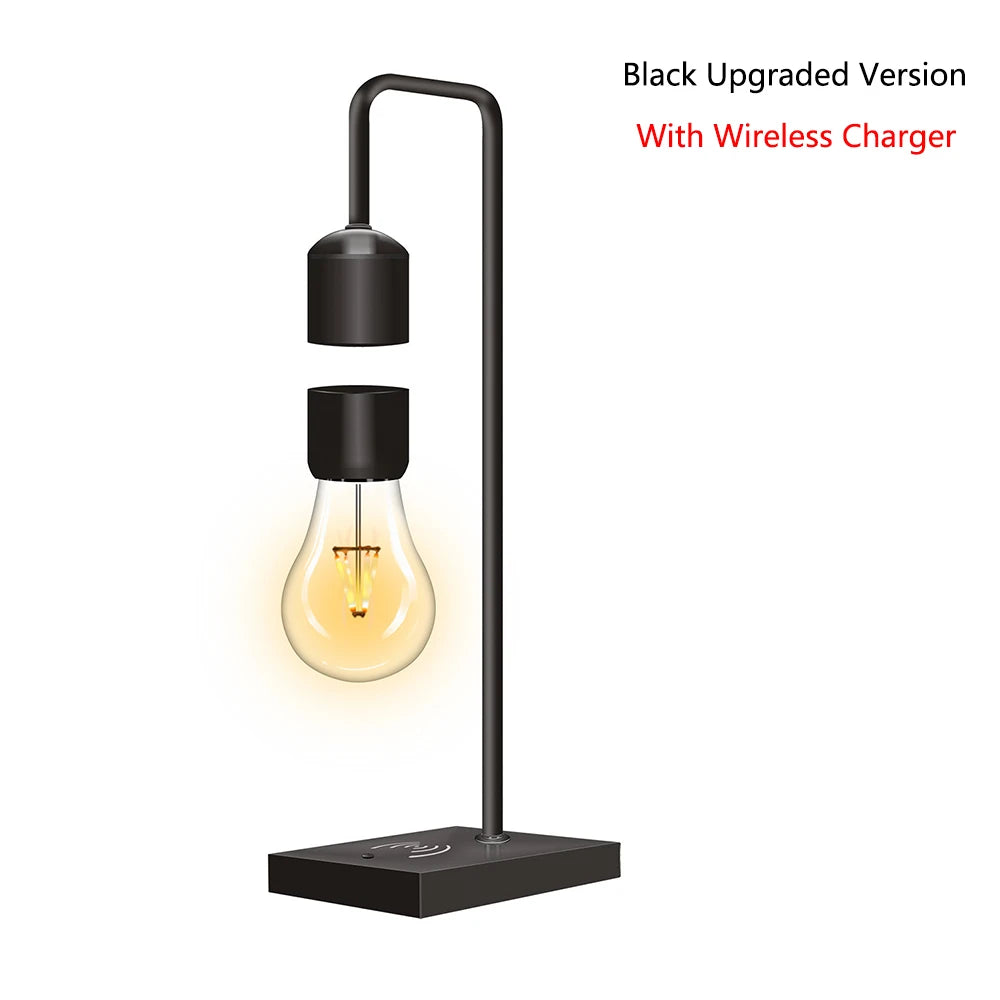 Wireless Charging Magnetic Levitating Floating Wireless LED Light Bulb for Desk Lamp Home Room Office Decor Unique Gift