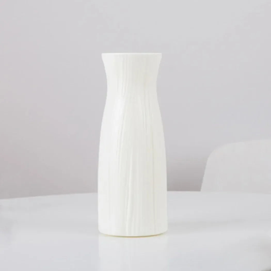 Plastic Flower Vase White Pink Imitation Ceramic Flower Improve Your Home Office And Wedding Environment Basket Vase