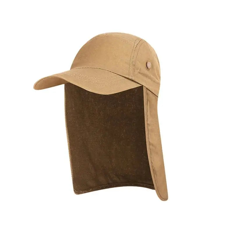 Outdoor Summer Sunscreen Fisherman Hats Women Men Breathable Fishing Caps Wide Brim Sun Hat With Neck Flap For Travel Hiking