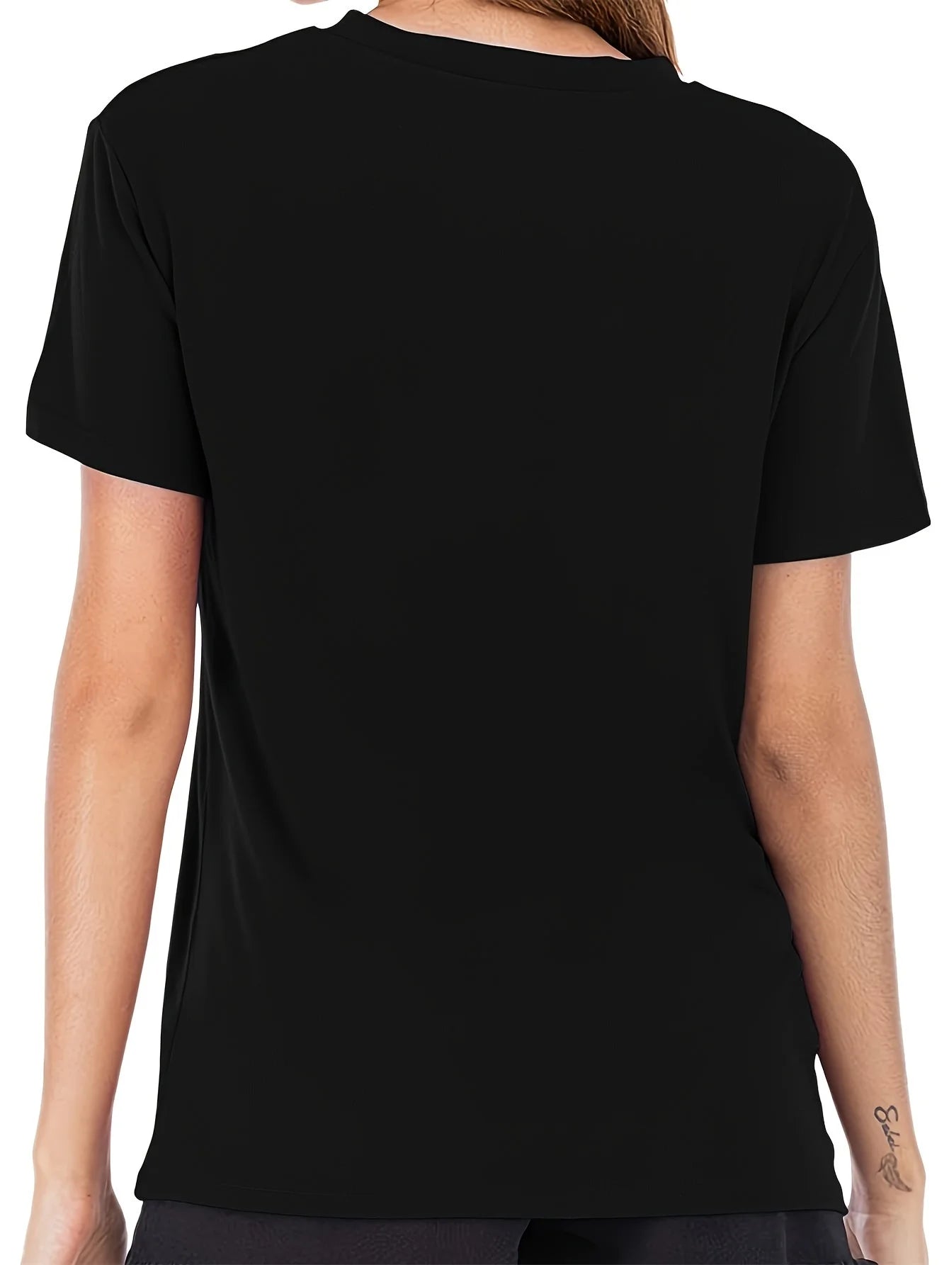 Casual Short Sleeve Crew Neck - Mama Print T-shirt For Spring & Summer Women's Clothing