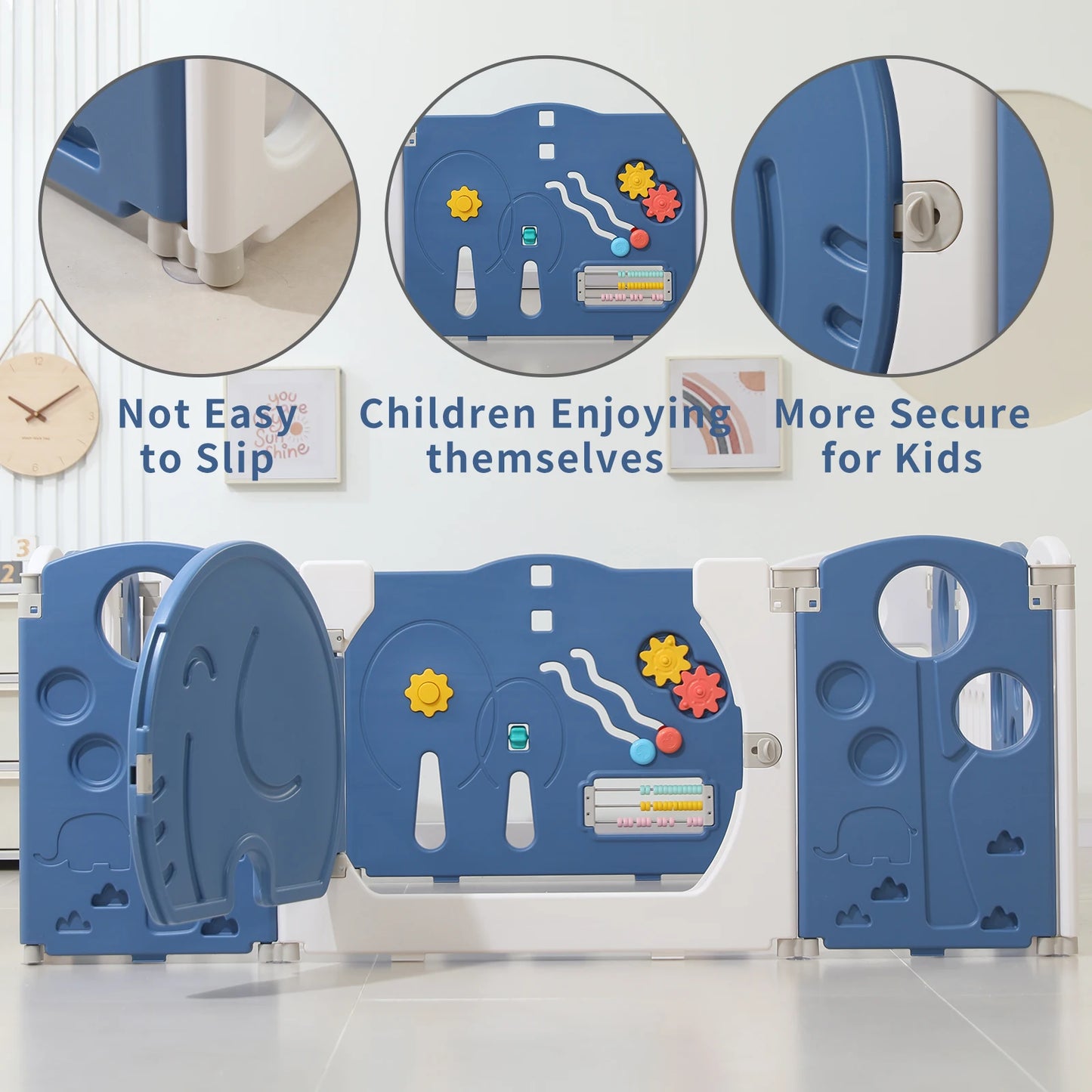Kids and Toddlers' Playpen,Kids Activity Center Safety Play Yard for Indoor&Outdoor,Portable,Plastic