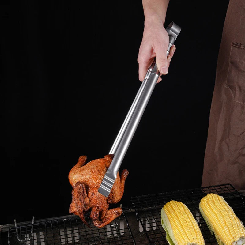45CM Outdoor Camping Grill Tongs Extra Long Kitchen Tongs Grilling Tongs Clips Stainless Steel Tongs For Cooking Grilling