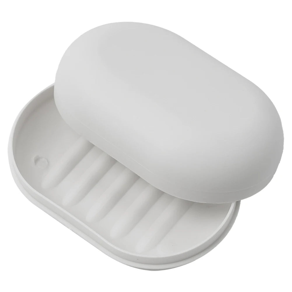 Bathroom Soap Dish Box Drain Box Fashion 11.2*7.5*3.8 Case Holder Container PP Material Portable Sealed Shower