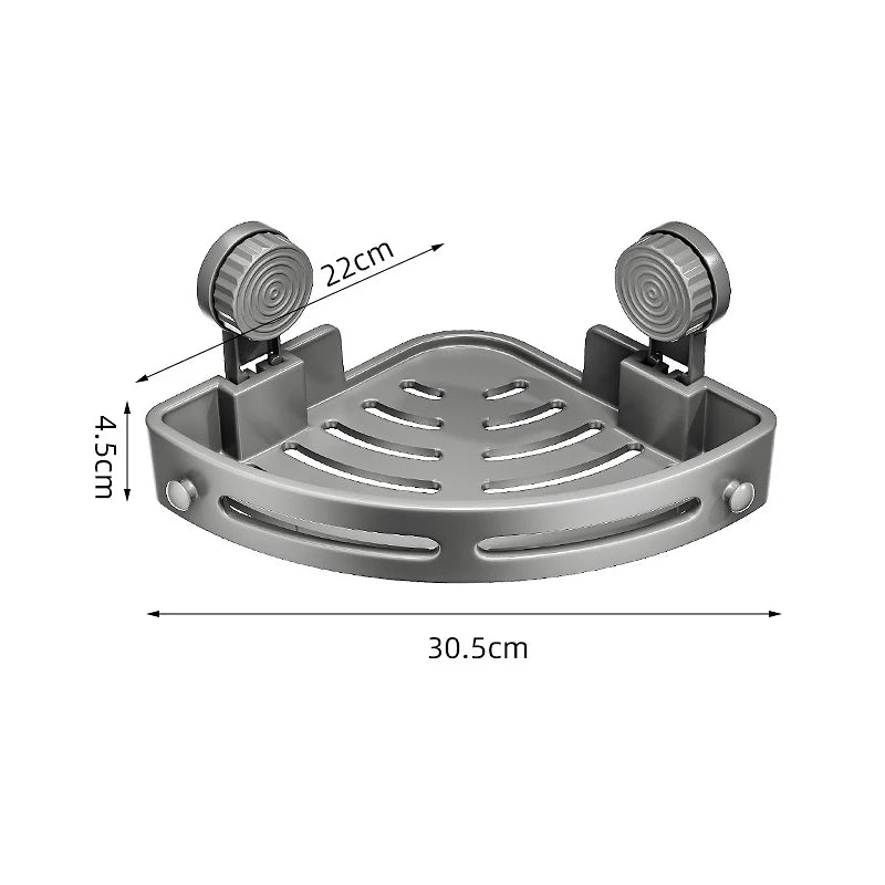 Bathroom ABS Storage rack With Suction Cup Corner Shelf No punching Shower Rack Wall Shampoo Holder Bathroom Organizer