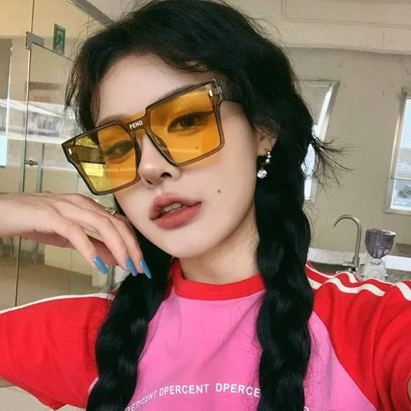New Women Luxury SunGlasses Vintage Square Sun glasses Men Fashion Brand Designer Female Sunshade Eyewear UV400 Oculos De Sol