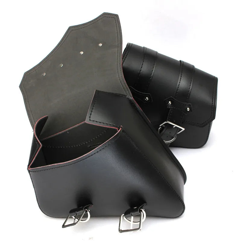 Universal Motorcycle PU Leather Left/Right Side Tool Pouch Bag Luggage Saddle Bag Pouch For Honda/Yamaha/Suzuki