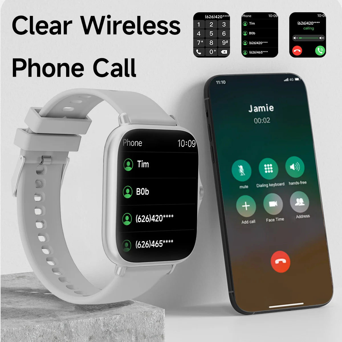 2025 New Smartwatch 1.83''HD Screen Heart Rate/Sleep Monitoring Wireless Bluetooth Call Music Control Smart Watch For Men Women