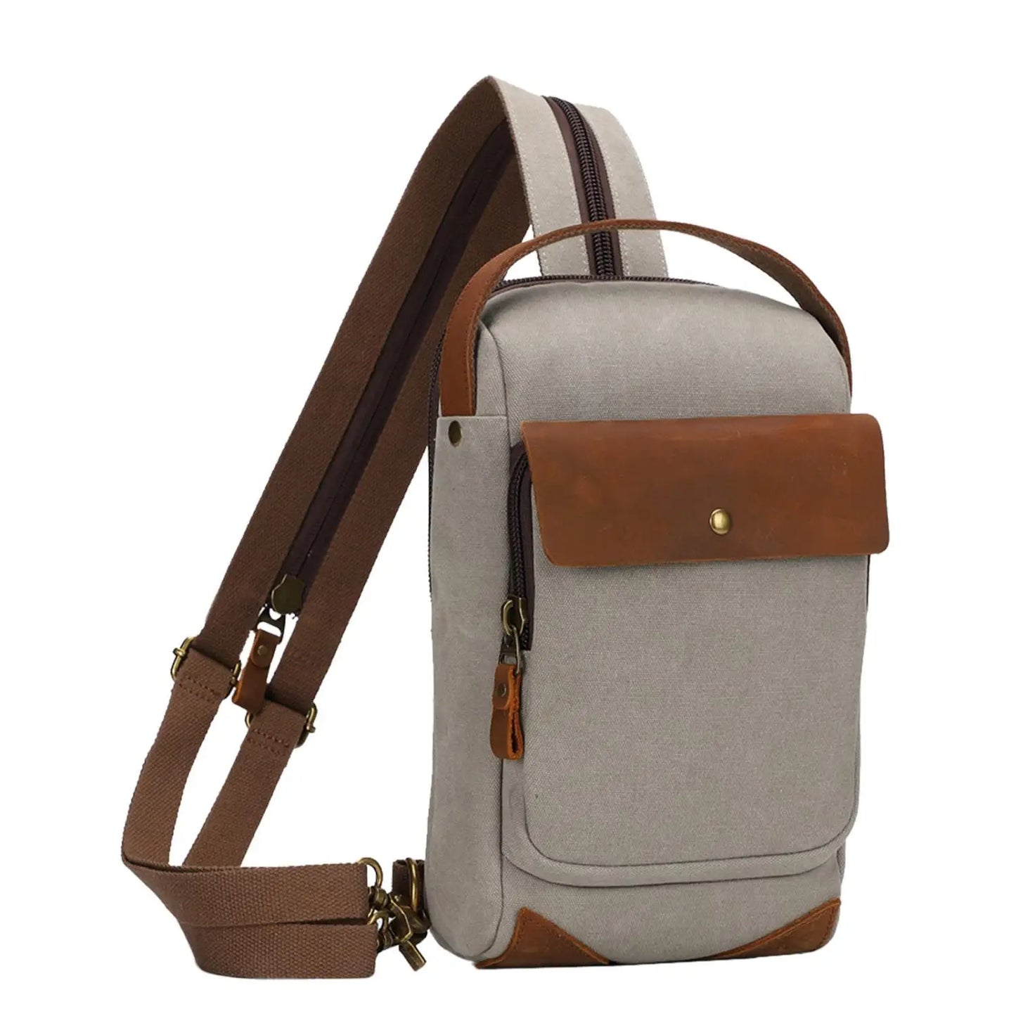 KL928 Canvas Sling Bag Crossbody Backpack Sling Backpack Shoulder Bag Casual Daypacks for Men Women