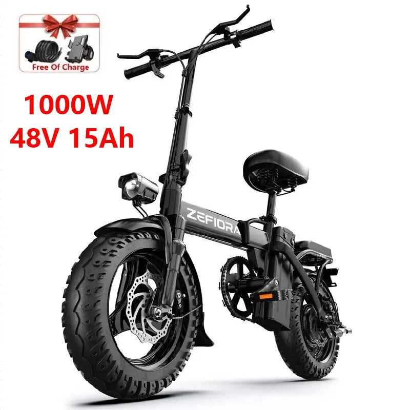 New Arrival Cheap Electric Bike,48v Aluminum Alloy 1000w Peak Motor Ebike,adjustable Front Brake Seat,folding Electric Bicycle