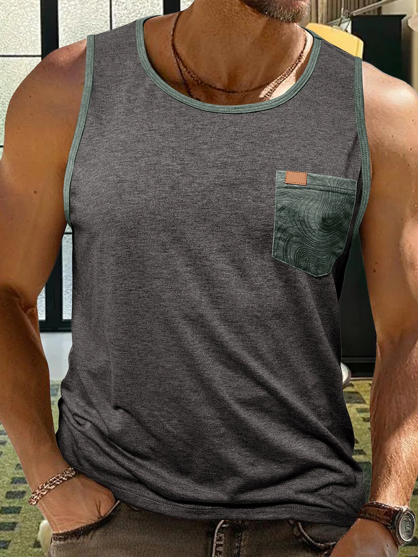 Men s Sleeveless Crew Neck Tank Top for Workouts and Casual Wear - Stay Cool and Stylish All Year Round with this Versatile