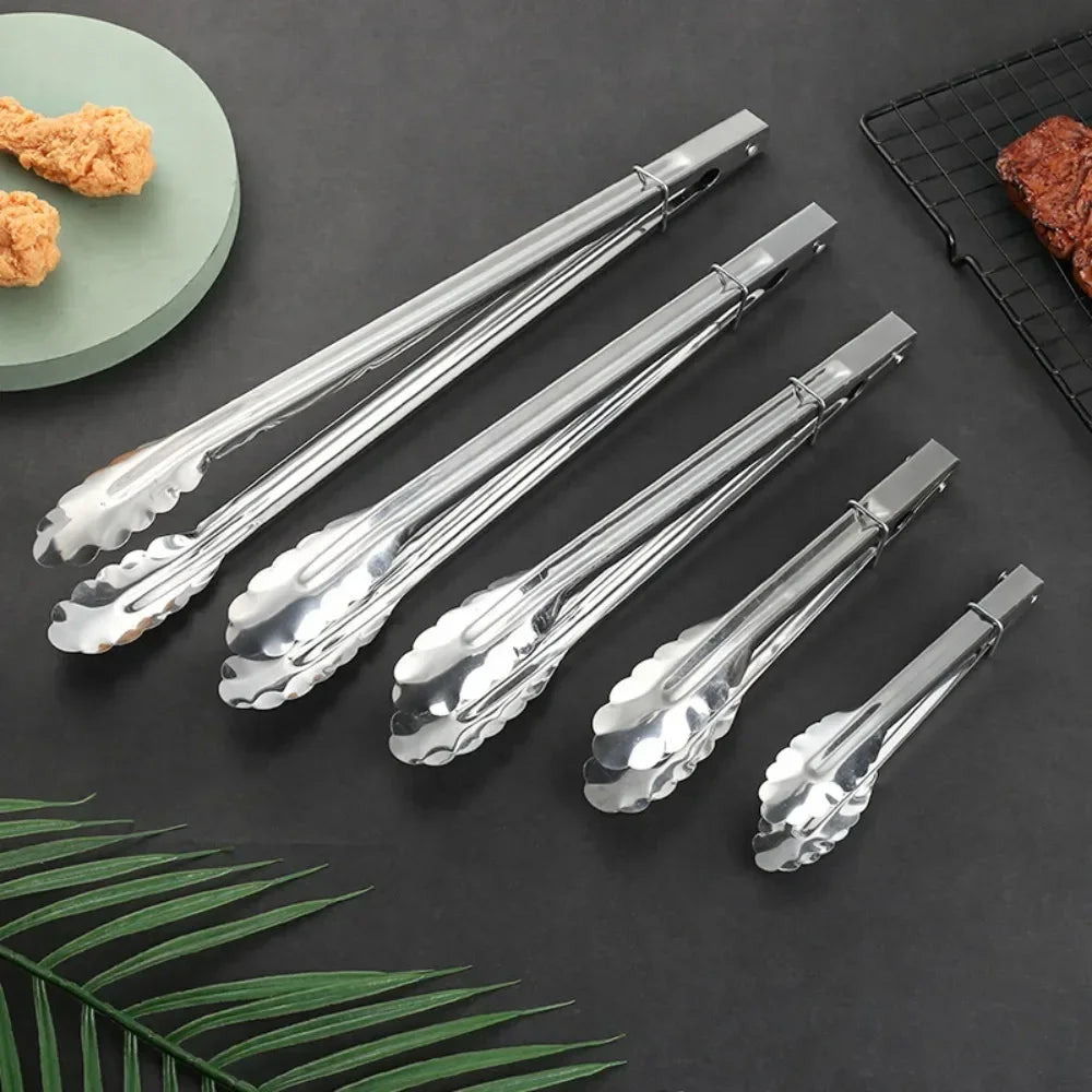Bbq Hot Clamp Stainless Steel Plum Multifunctional Clamp Outdoor BBQ BBQ Accessories Bbq Kitchen Restaurant Bar Home Garden