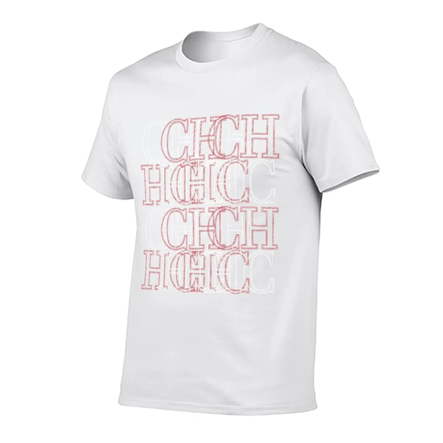 CHCH Summer Men's Letter pattern T-shirt Fashion Simple Casual Shirt Men Sports T-shirt Outdoor Running Short Sleeve Men Top