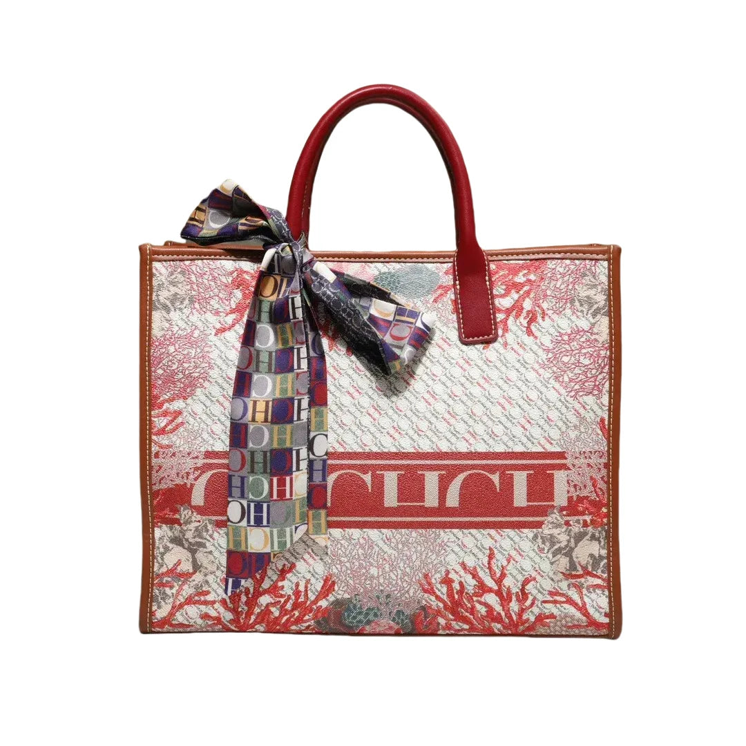 CH-Large Capacity Handbag for Women High-quality Square Shoulder Bag VersatileDaily Travel New Shopping Bag