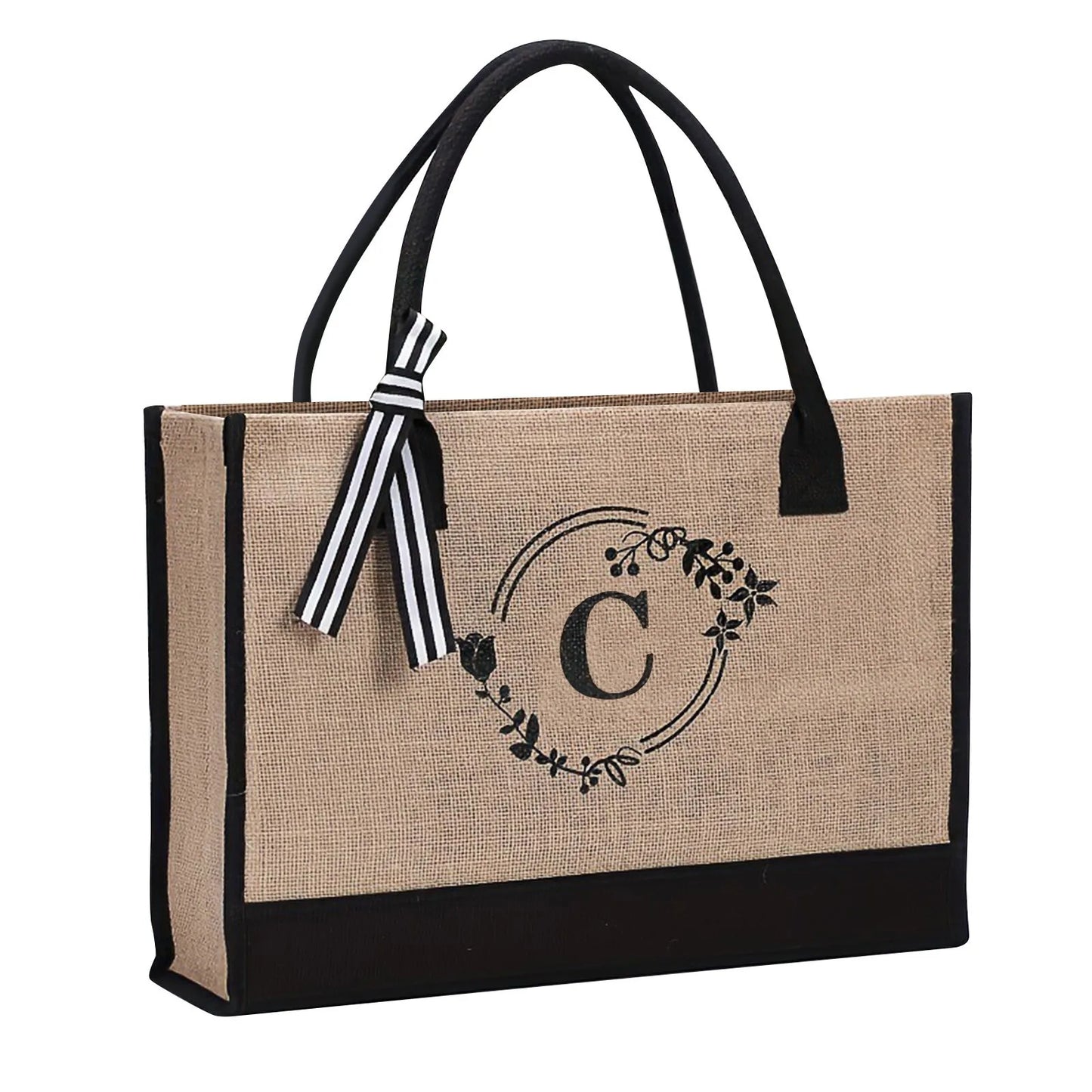 Jute/Canvas bag for work, outdoor, large capacity commuting, art, student, book, women's shoulder bag
