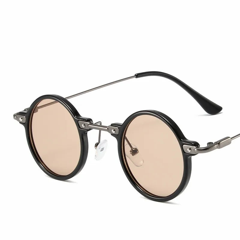 Round Sunglasses For Men Women Retro Steampunk Sun Glasses Male Female Brand Designer Metal Frame Eyewear Shades Oculos De Sol