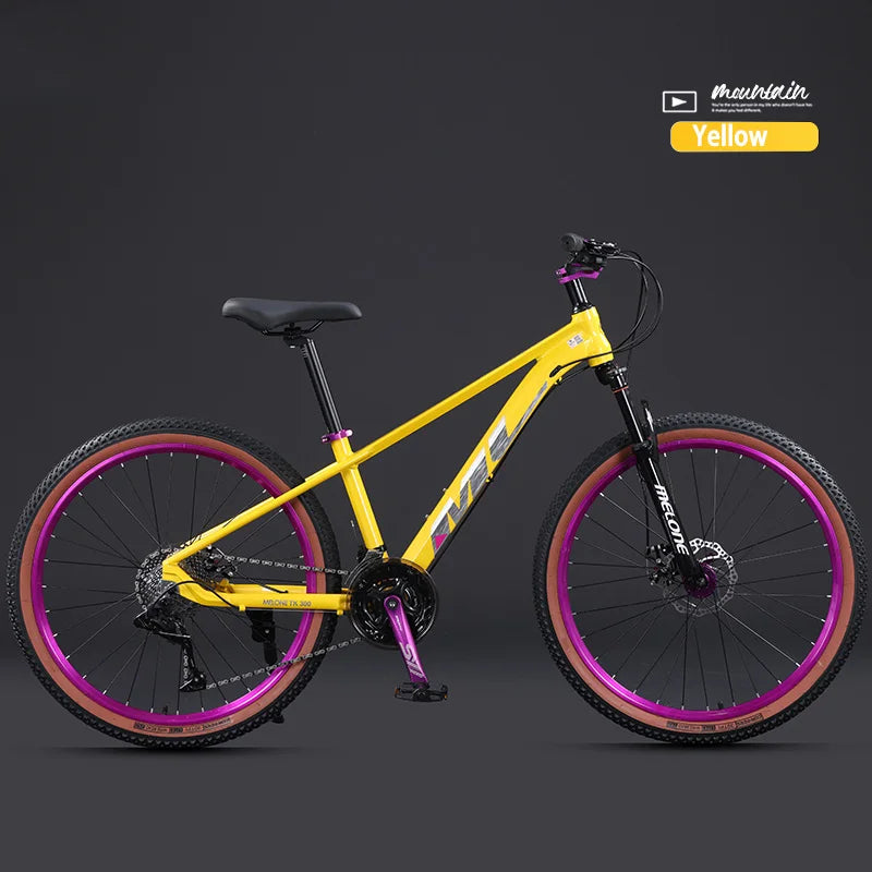 Aluminum Alloy Frame Mountain Bike for Teenage Male and Female, Variable Speed Bicycles, Lightweight, Dirt Jump, 24 ", 26"