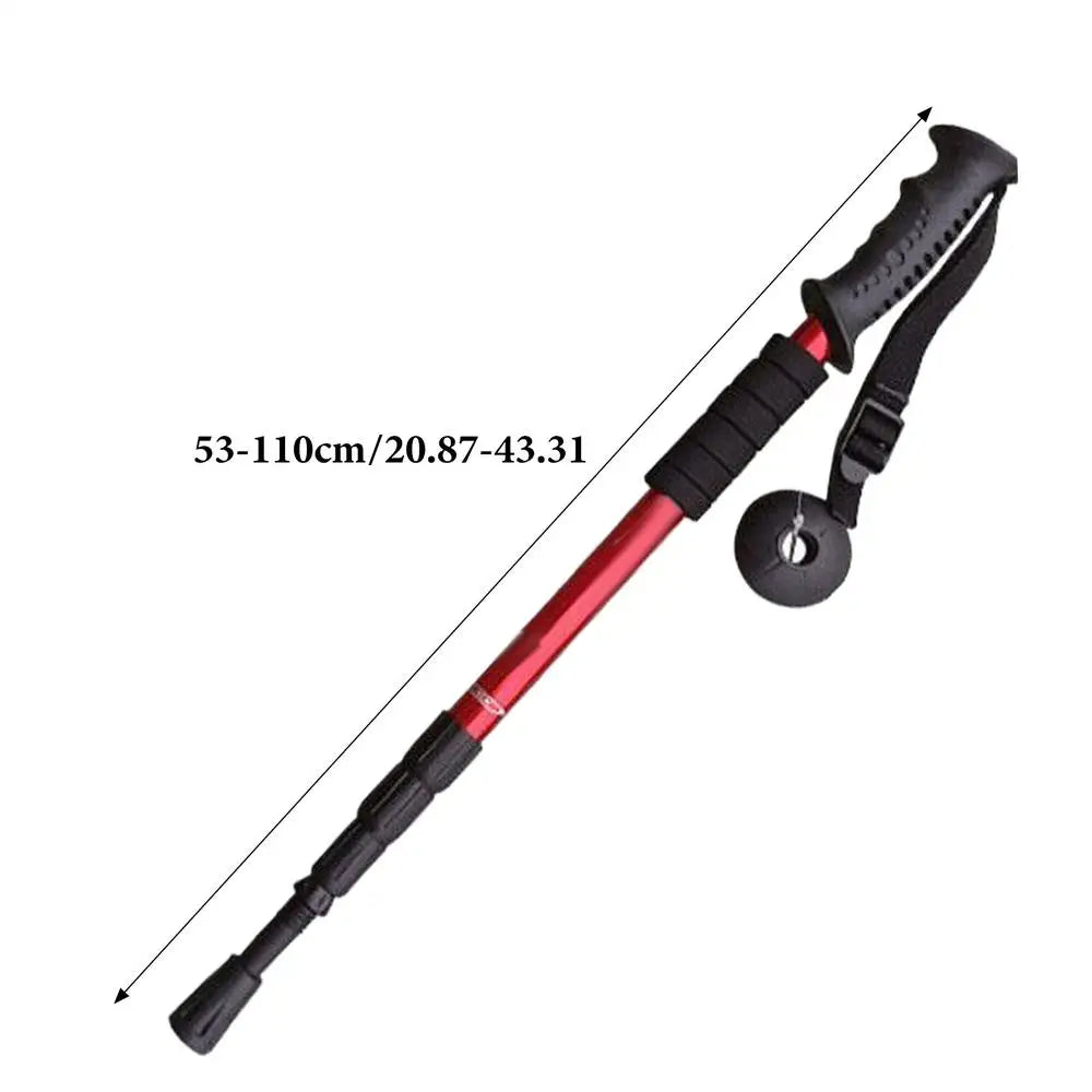 Trekking Poles For Hiking Lightweight Aluminum Alloy Telescopic Walking Stick Crutch Climbing Equipment Adjustable Outdoor