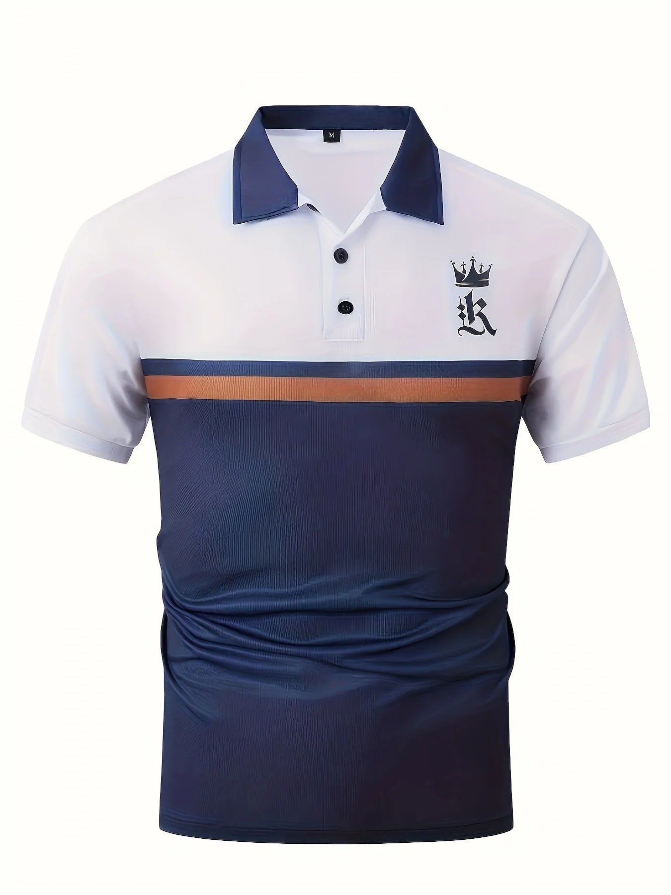 Men's Fashionable Casual Short-Sleeved Buttoned Men's Polo Shirt, Lapel Shirt Pullover for Men