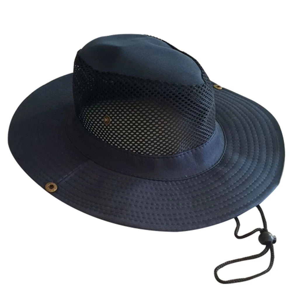 New Fishing Caps Men's Outdoor Hat Knight Cap Wide Straw Hat Summer Autumn Tourism Hiking Beach Sun Cap