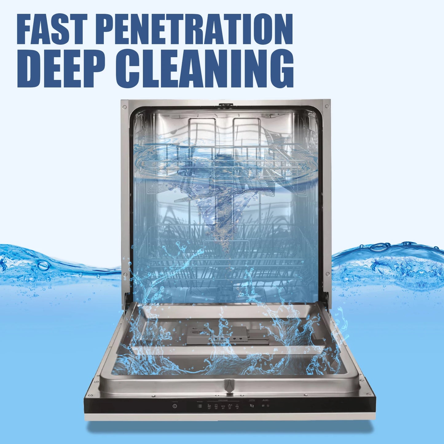 Dishwasher cleaning tablets; Built-in drawer dishwasher specific degreasing cleaning tablets