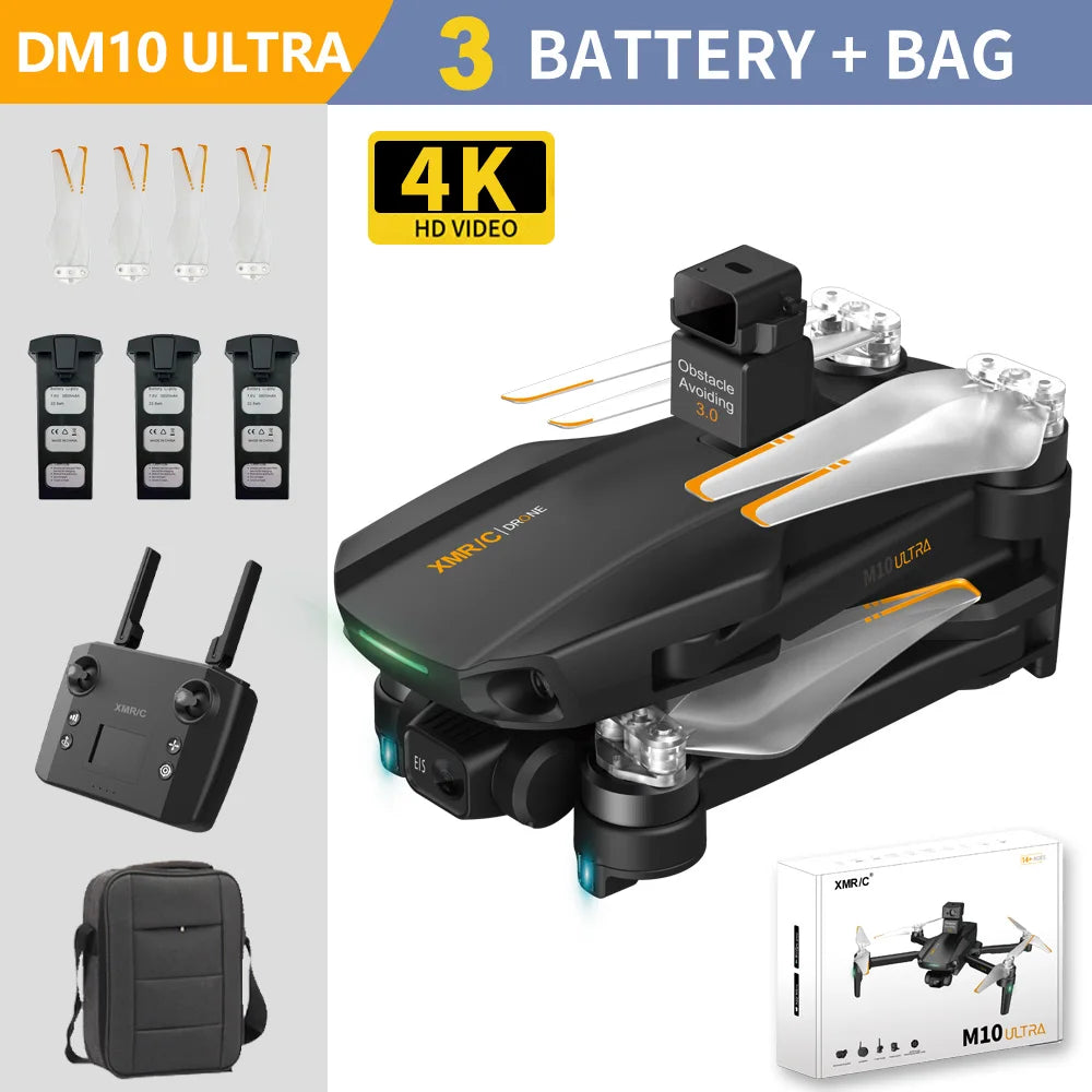 M10 Ultra Drone 4K Professional 6K Camera GPS 3-Axis EIS 5G Wifi Quadcopter 5KM Remote Control Aircraft Helicopter Brushless