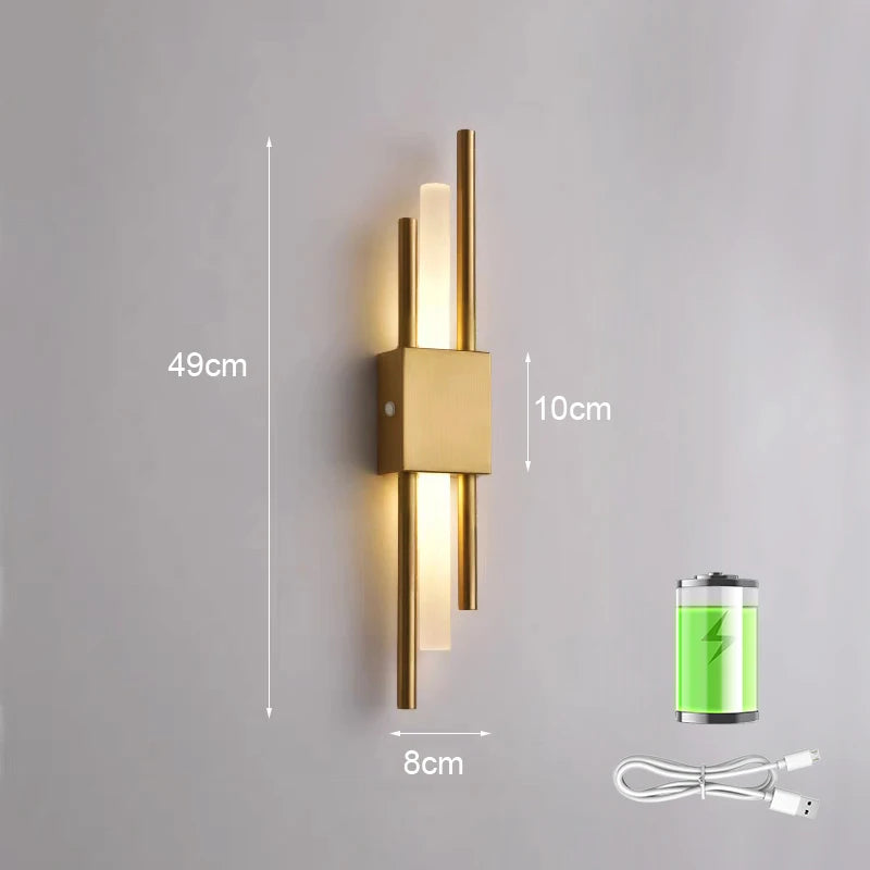 Nordic LED Wall sconce Lamp Indoor USB Plug in Light Bedroom Bedside Living Room Home Hotel Stairs Decoration Modern Wall Lamp