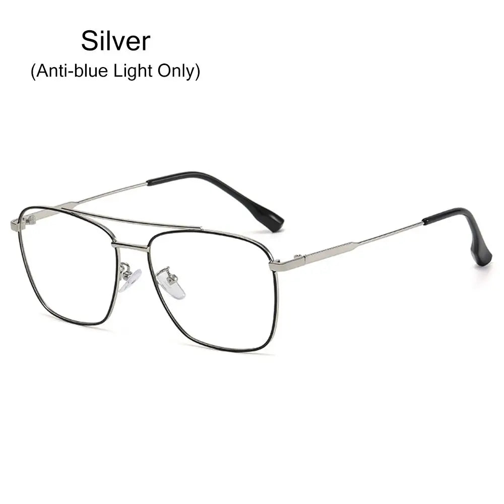 Square Sunglasses Men Women Anti Radiation Anti Blue Light Computer Photochromic Eyeglasses UV400 Shades Metal Sun Glasses