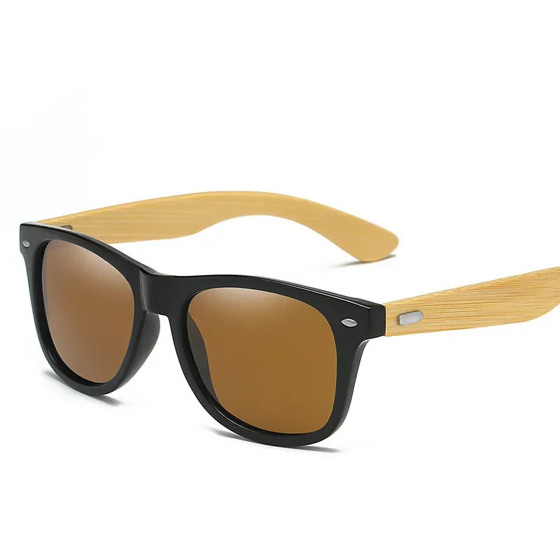 Wood Bamboo Sunglasses Men Women Classic Non-Polarized UV400 Vintage Driving Sun Glasses Black Fishing Eyewear UV400 Eyeglasses