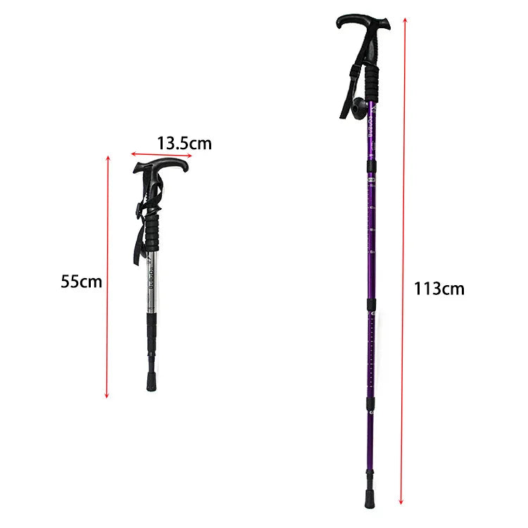 Trekking Pole Ultralight Walking Sticks Adjustable Hiking Canes Telescopic Crutch for Walking Sticks Hiking Accessories