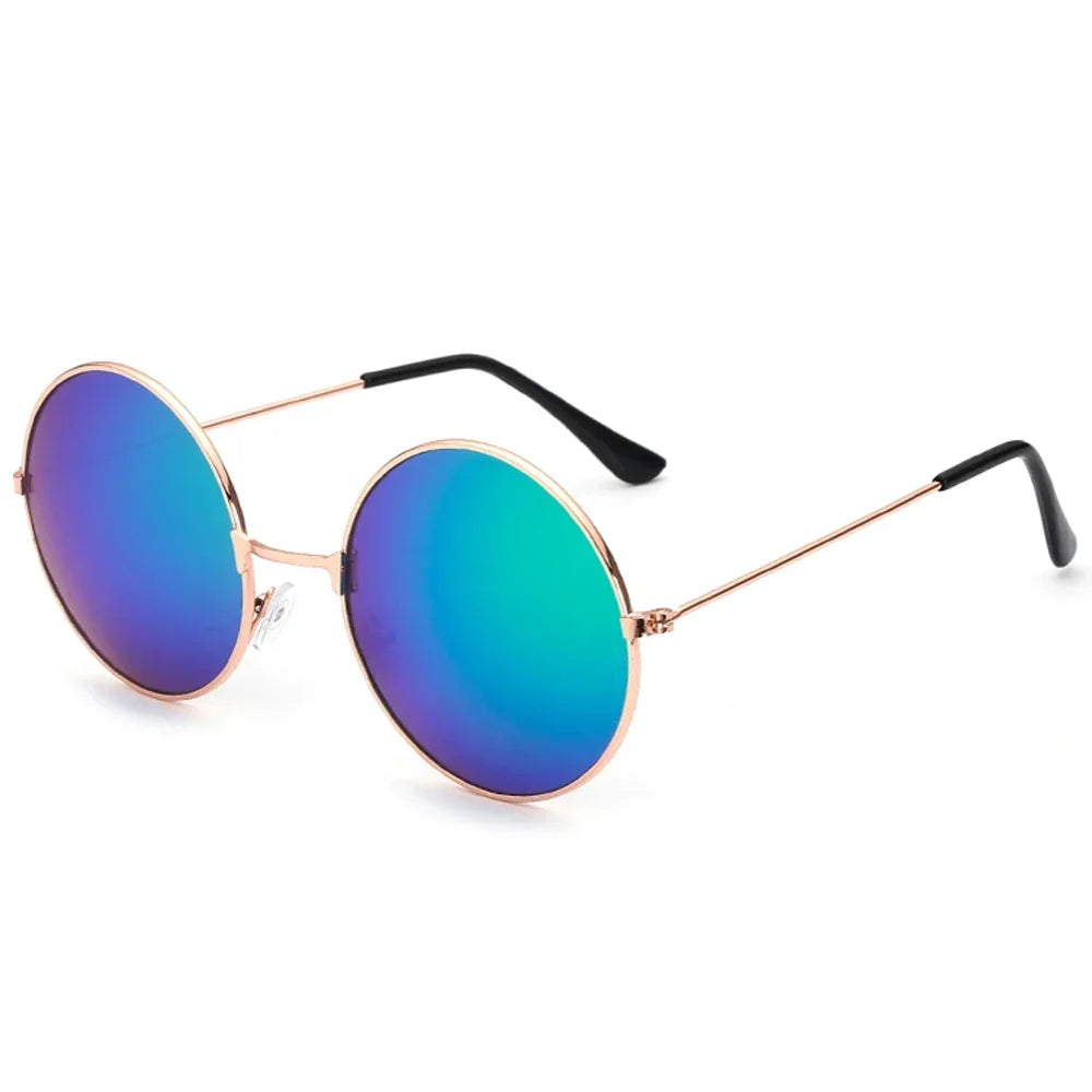 Women's Sunglasses Mens Round Ladies Fashion Mirror Glasses for Women Men Vintage UV400 Protection Sun Retro Eyewear EE06