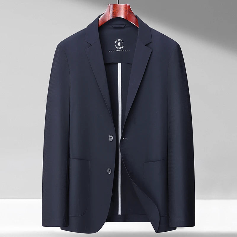 2025 Spring/Summer Lightweight Luxury Suit Jacket Handsome Smooth Breathable Casual Sun Protection No Lining West Fashion