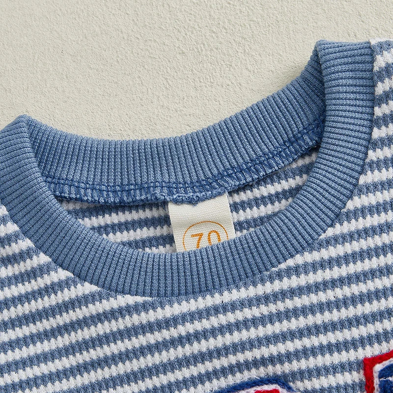 Toddler Boys 2-Piece Outfit Short Sleeve Graphic Tee with Denim Shorts Set for Summer Beach Days and Playdates