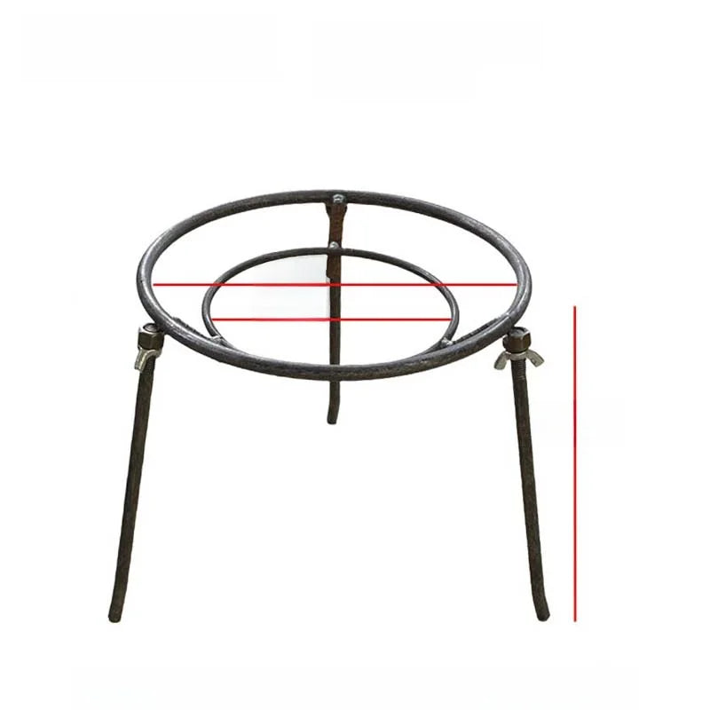 Outdoor Triangular Pot Stand Firewood Tee-legged round Kitchen Cooking Utensils Detachable BBQ ill Sta for Cam