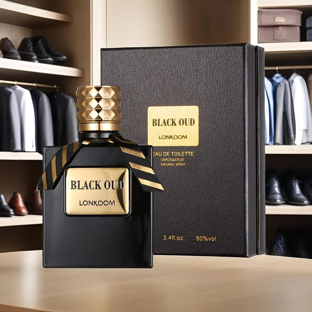100ml Black Oud Perfume Men's Eau De Toilette Luxury Mysterious Oud Woody Long-Lasting Parfum Fragrance Cologne