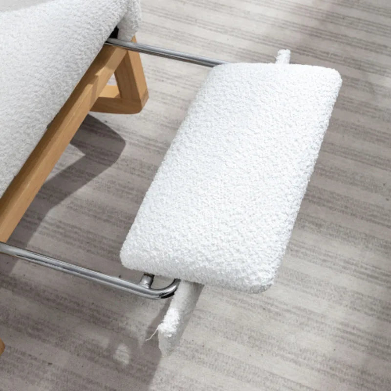 Accent Chair With Footrest High Back Rubber Wood Rocking Legs Bedroom Living Space 26.77D 38.36W X 39.76H Inch Living Space