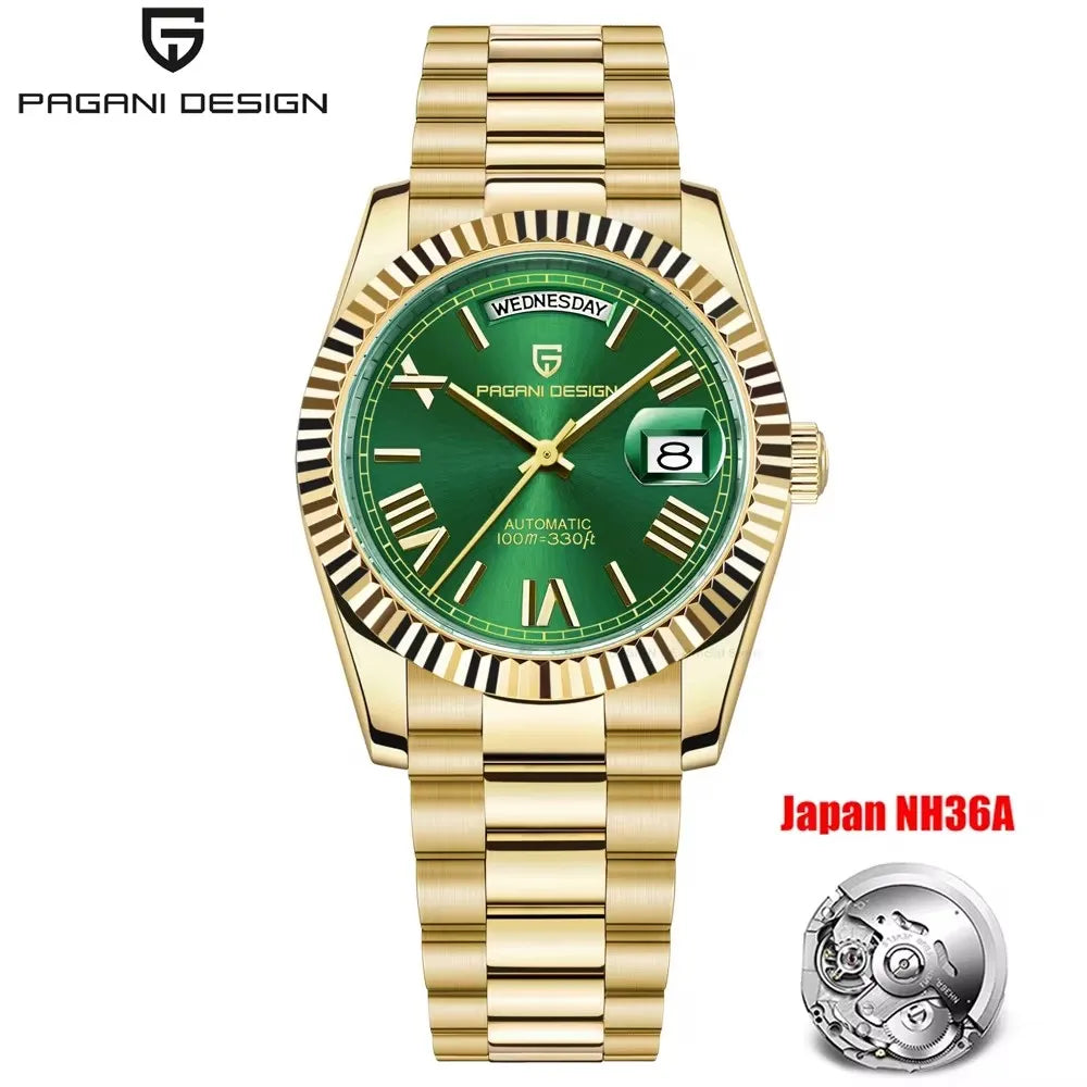 PAGANI DESIGN DD40 Men's Watches 2025 Top Luxury Automatic NH36A Mechanical Wristwatches AR Sapphire Mirror Watch For Men Clock